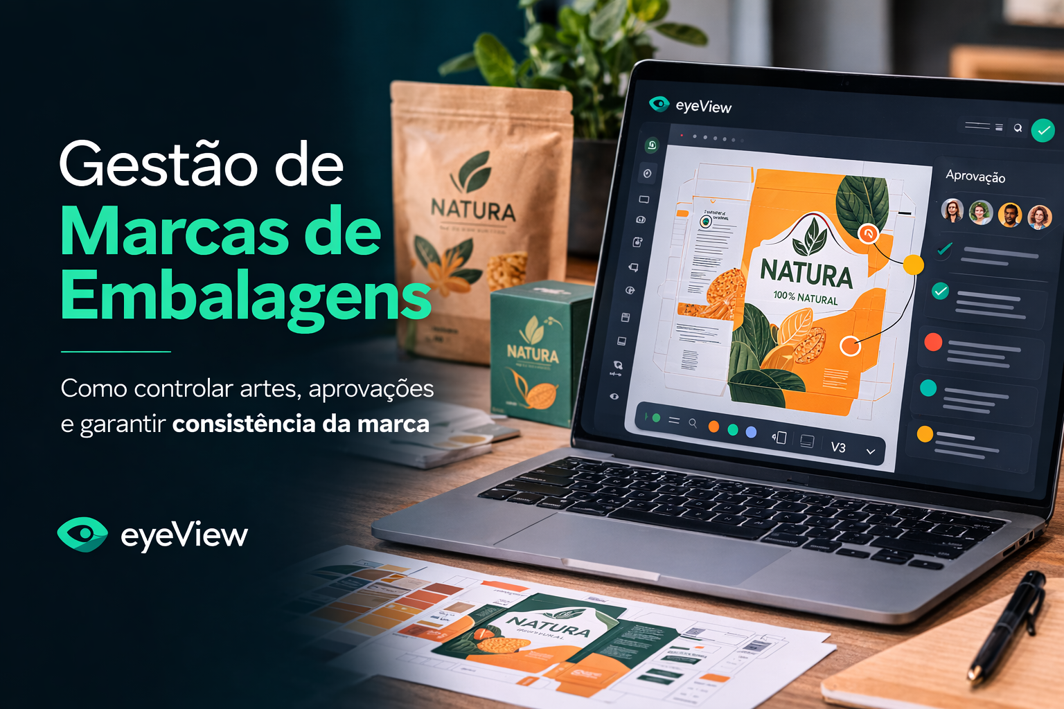 Nucleus - Blog - Gestão de Marcas de Embalagens: Como Controlar Artes, Aprovações e Consistência da Marca